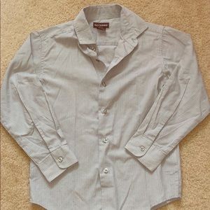 BOYS - DOCKERS Gray Stripe Dress Shirt - Size 8